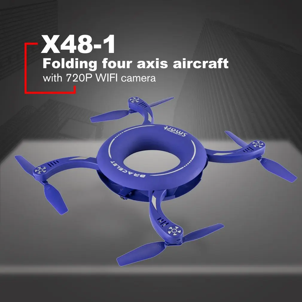 X48-1 круг Wi Fi FPV системы камера 720P RC Drone 2,4 г складной повернуть Размеры обслуживания фиксированная высота круглый Quadcopter Большая распродажа