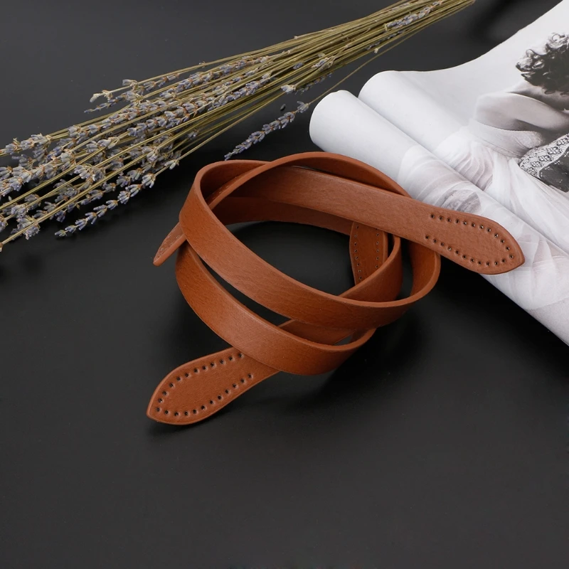 2pcs/lot 60cm long Imitation Leather Bag Handle Shoulder Bag Belt Handle Replacement  Handbag Strap Hand Sewing Leaves KZ0006