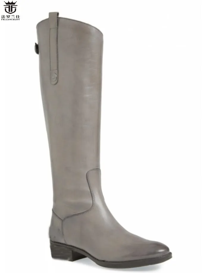 Fashion Brand Chelsea Boots Genuine Leather Men Winter Long Boots