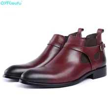 Black Brown Men Genuine Leather Men Dress Boots Fashion Buckle Men Ankle Boots Luxury Brand Chelsea Boots Shoes Black Brown Men Genuine Leather Men Dress Boots Fashion Buckle Men Ankle Boots Luxury Brand Chelsea Boots Shoes