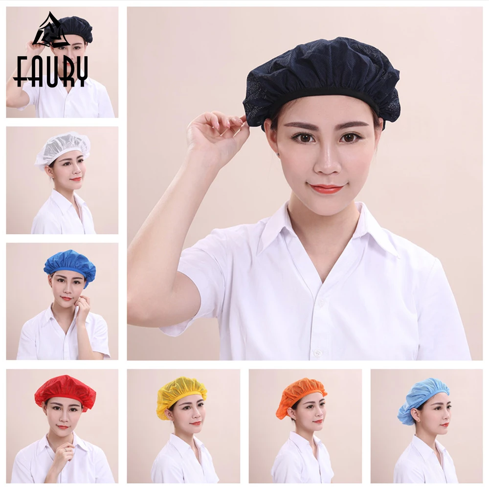 

2pcs/lot Food Service Kitchen Work Hat Elastic Mesh Cap Cafe Restaurant Bakery Breathable Chef Uniforms Unisex Workshop Caps