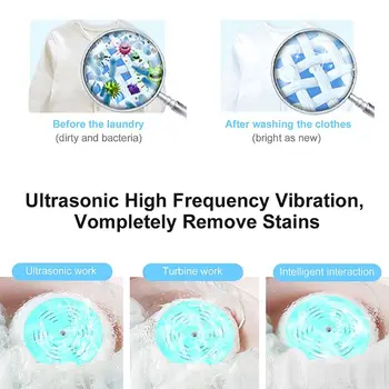 

Mini Portable Ultrasonic Vibration Washing Machine Stains Remover USB Ultrasound Laundry Cleaning Machine Turbine Washer for Tra