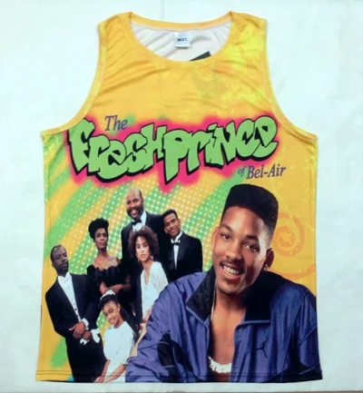 Американский американский размер 2 стиля Fresh Prince 3D сублимационная печать майка плюс размер 4xl 5XL 6xl - Цвет: 1