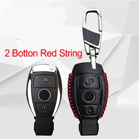 2 buttons red Для Mercedes-Benz W211 W212 W220 W203 W204 W124 W201 AMG W202 3 кнопки auto ключевые сумки ключи от машины чехол покрывает автомобиль-Стайлинг 1 шт./лот - Название цвета: 2 buttons red