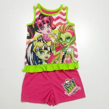 New Summer Monster Girls Clothing Sets Casual Children s Clothing Set Sleeves Children s Girl Casual