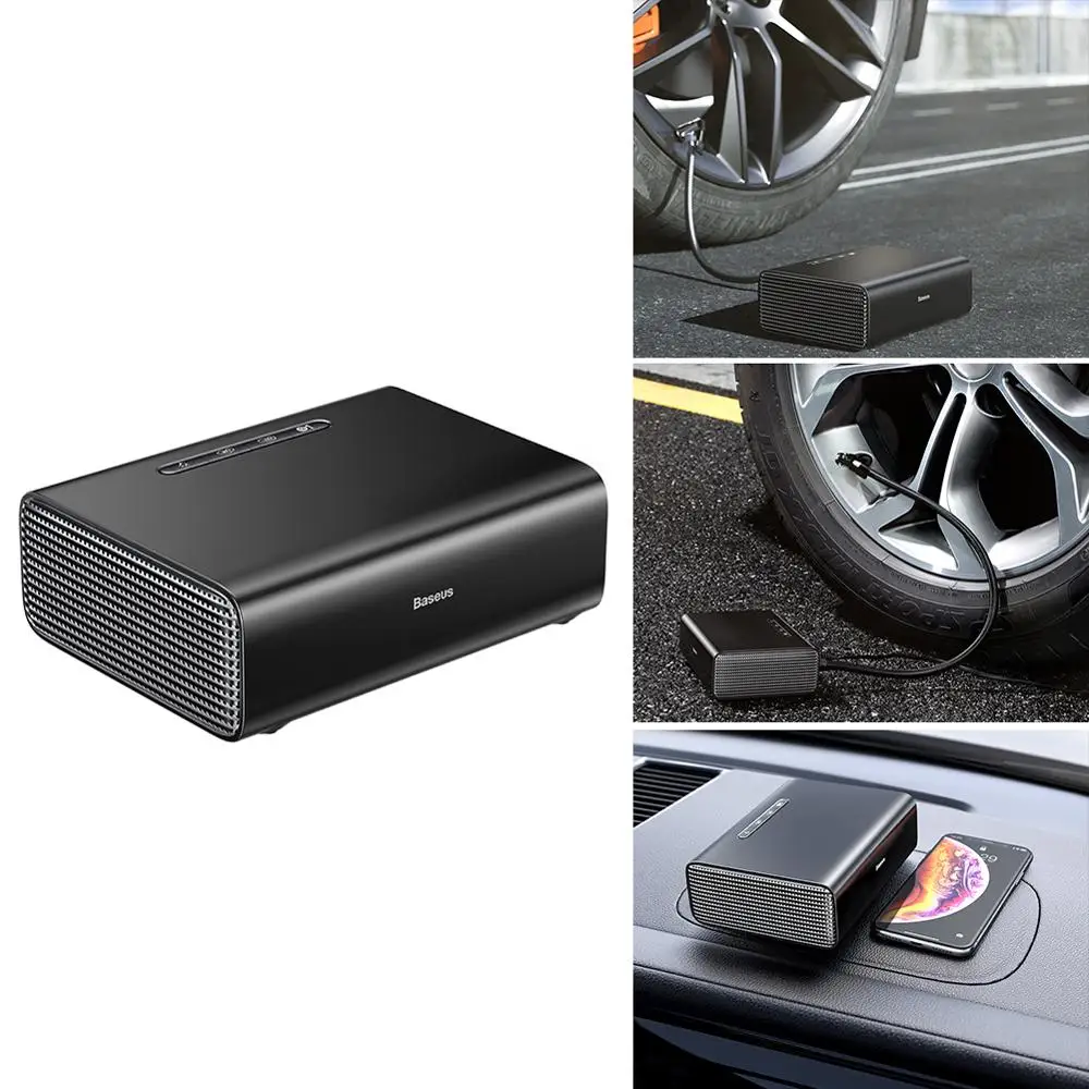 

Baseus Smart Portable Car Tire Inflator Air Compressor 12V Portable Tire Air Pump Electric Tyre Pump With 4 Leds