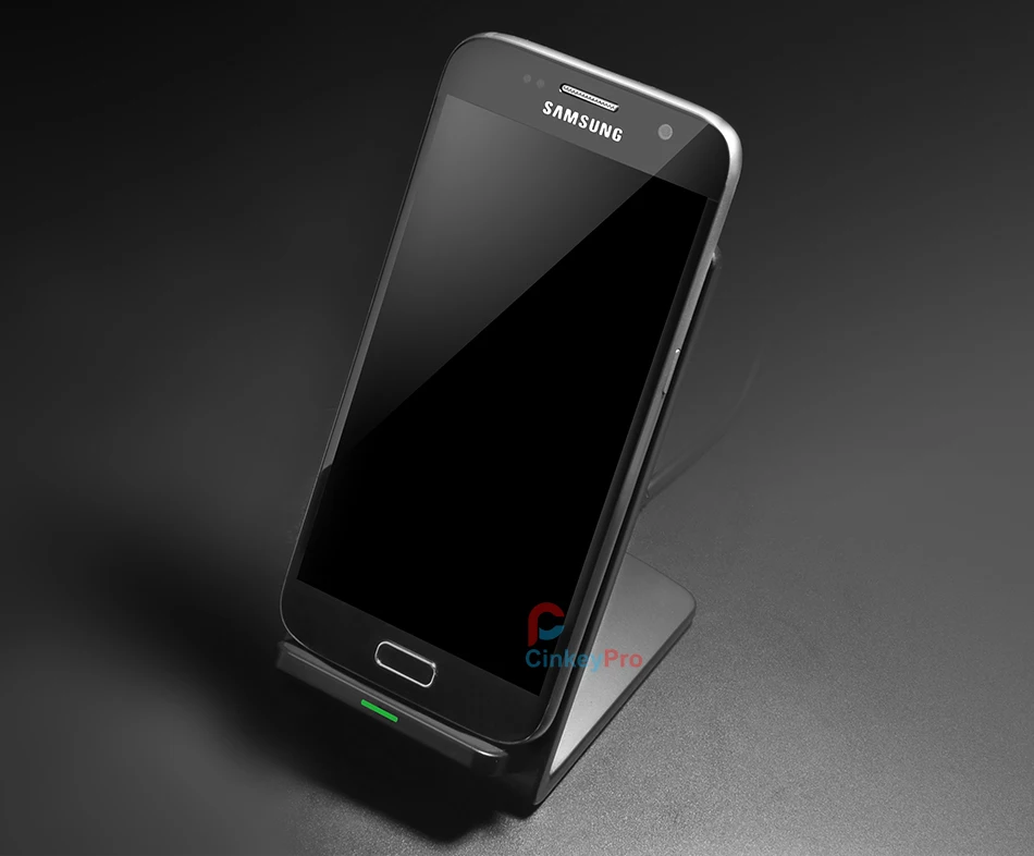 Cinkeypro QI Беспроводной Зарядное устройство Quick Charge 2.0 быстрой зарядки для iPhone 8 10 x Samsung S6 S7 S8 2 катушки стенд 5 В/2A и 9 В/1.67a