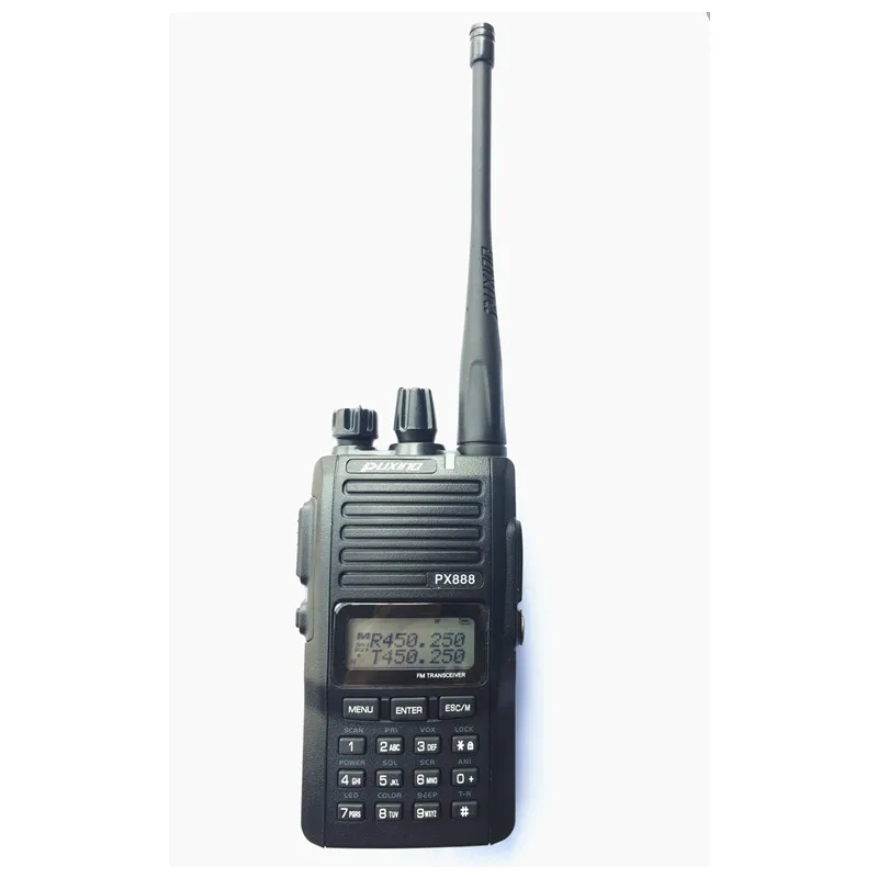 

PUXING PX-888 Handheld Two Way Radio 5W Walkie Talkie with Scrambler and FM Radio Keypad and LCD Walky Talky PX888 PX 888