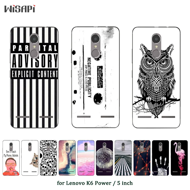 

For Lenovo K6 K6 Power Case Soft TPU Silicone Coque Current Printed Fundas For K6 Power 5.0 inch Phone Cases K6Power Capa