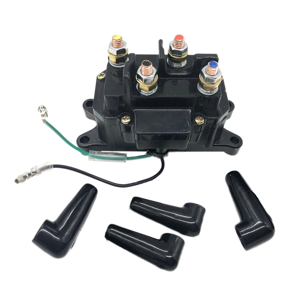 12V 250A Solenoid Relay Contactor Winch Rocker Switch Thumb For ATV UTV