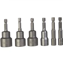 Лучшая Акция 65 мм 1/4 дюймов Шестигранная розетка Гайка Набор драйверов 6 мм-19 мм сверло адаптер сверло для электрической отвертки