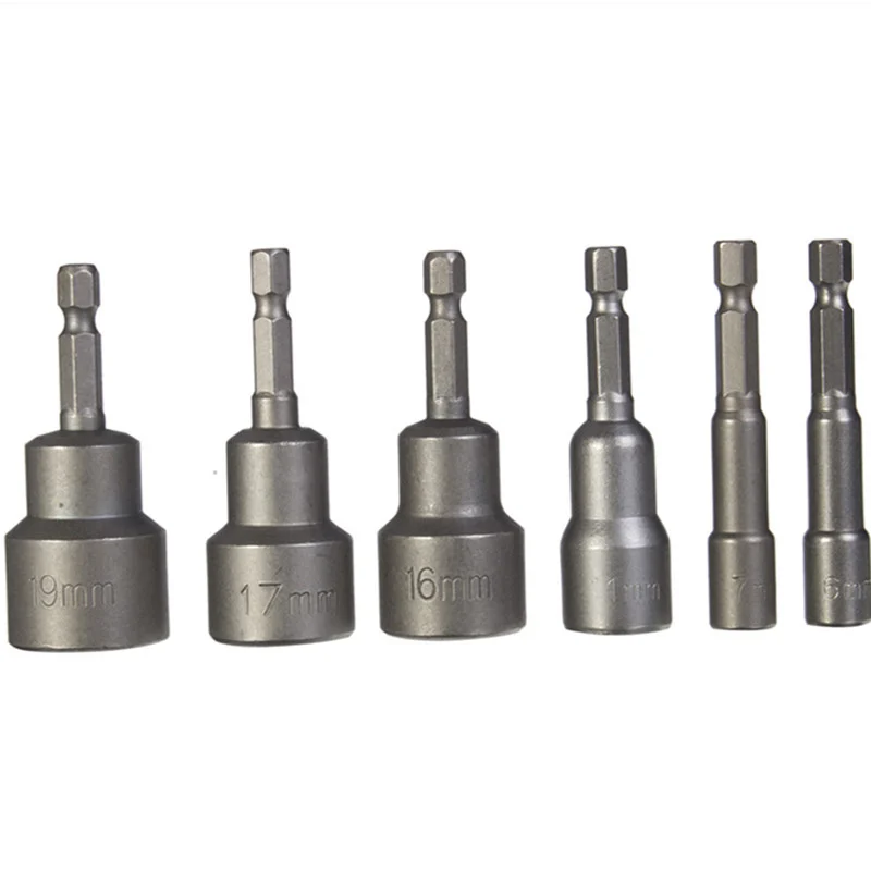 

Best Promotion 65mm 1/4 Inch Hex Socket Magnetic Nut Driver Setter 6mm-19mm Drill Bit Adapter Drill Bit For Electric Screwdriver