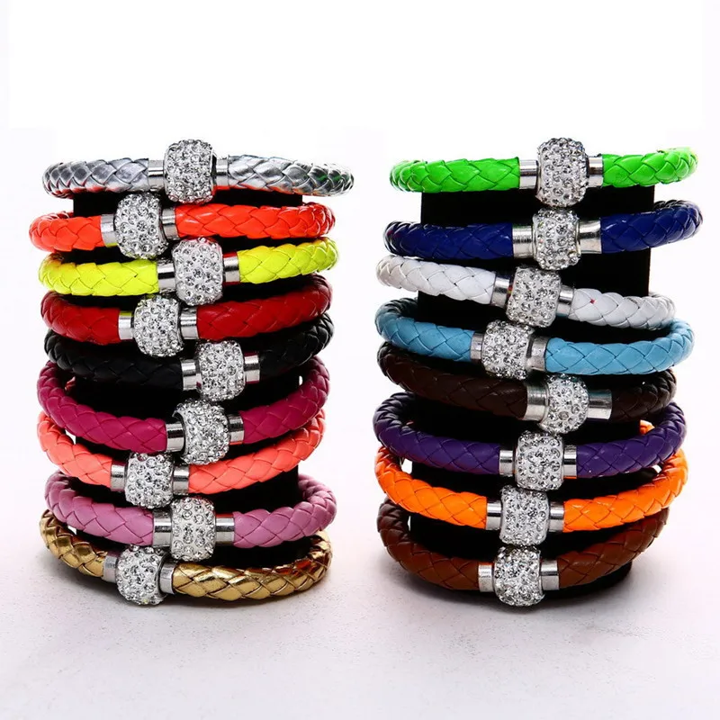 50pcs/lot free ePacket ship 12 colors PU LEATHER SHAMBALLA