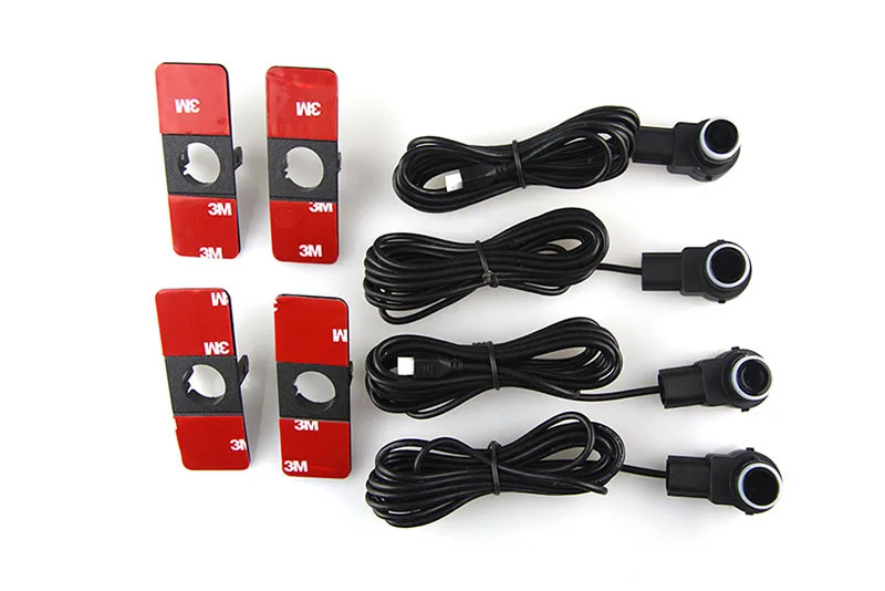 4 Pcs 13mm Flat Original OEM Parking Sensor with White Black Silver