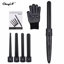 09-32 мм Pro 5 в 1 Набор щипцов для завивки волос цилиндрическая палочка щипцы 5P керамическая завивка волос Набор роликов+ перчатка P49