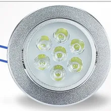 7 Вт 560-630LM светодиодный потолочный светильник с драйвером, AC220V, теплый белый/чисто белый, красный, зеленый, синий высокой мощности Светодиодный светильник