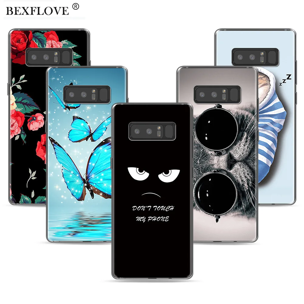 Flower Cat Case For Samsung Galaxy Note 9 Case Cover For Samsung Note 8 Case For Samsung Note 9