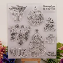 ZFPARTY Merry Christmas прозрачный силиконовый штамп/печать для скрапбукинга DIY/декоративная открытка для альбома