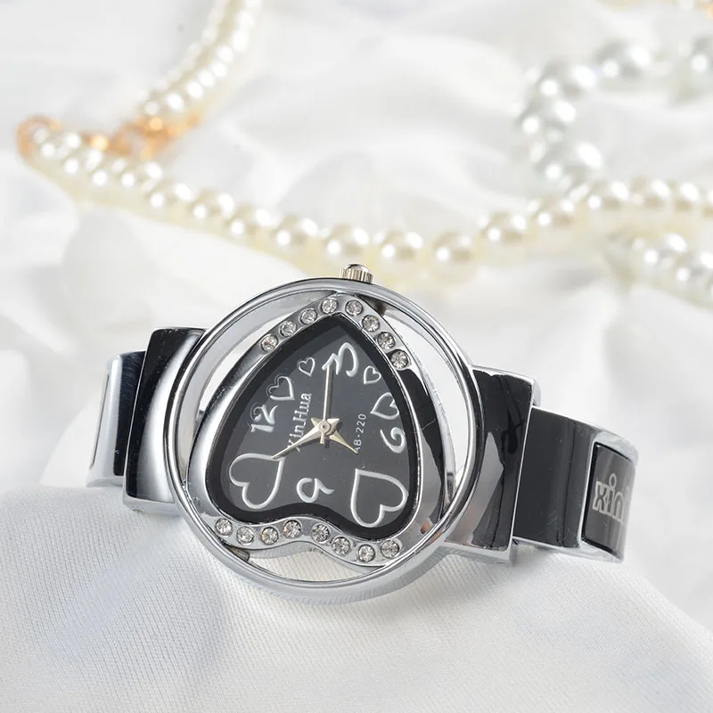 Женские часы с браслетом в форме сердца, роскошные женские часы, стразы, женские часы, часы zegarek damski reloj mujer