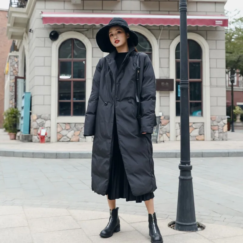 Cheerart Long Winter Parka Women Padded Black Oversized Parka Plus Size Xlong Puffer Jacket And Coat Warm Padded Jacket