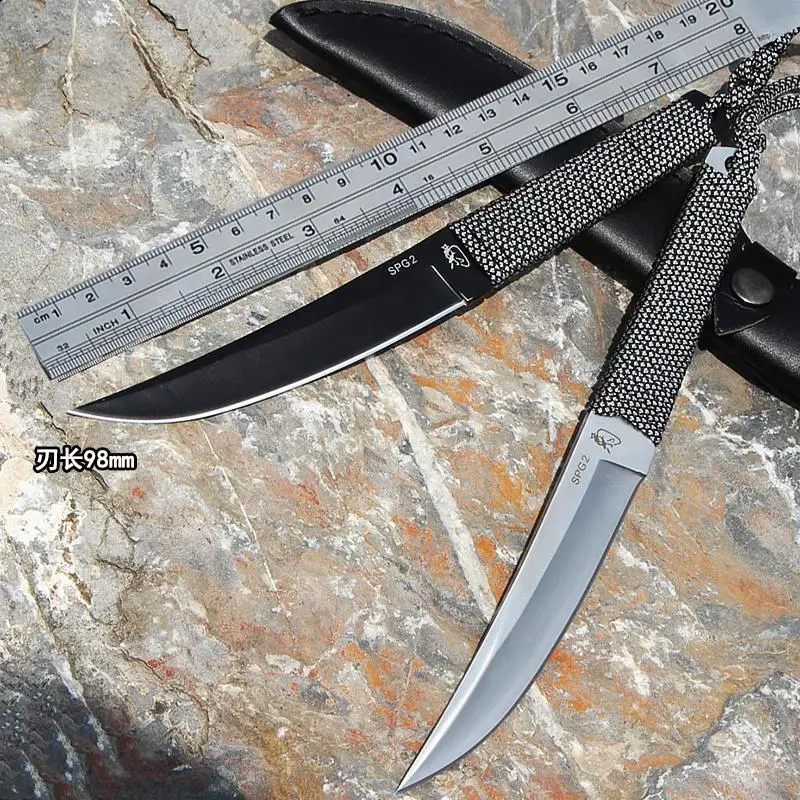 Рукоятка из искусственной кожи не скользящий ручка маленький прямой нож