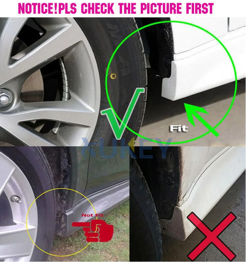 Комплект автомобильных брызговиков для Mitsubishi Lancer 9 2008 2011 2009 2010 седан с боковой