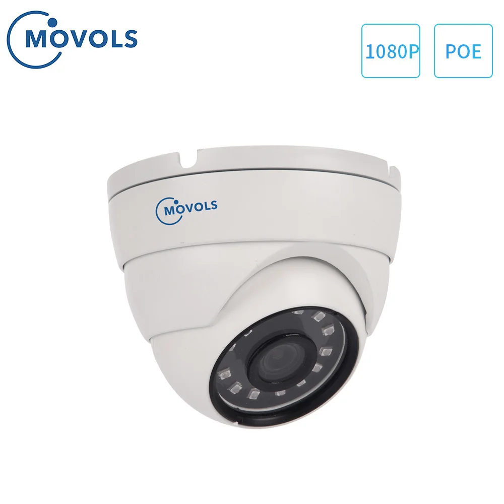 

Movols Poe IP camera 1080P Dome Security Outdoor Waterproof Surveillance Camera CCTV Nightvision home Video Surveillance