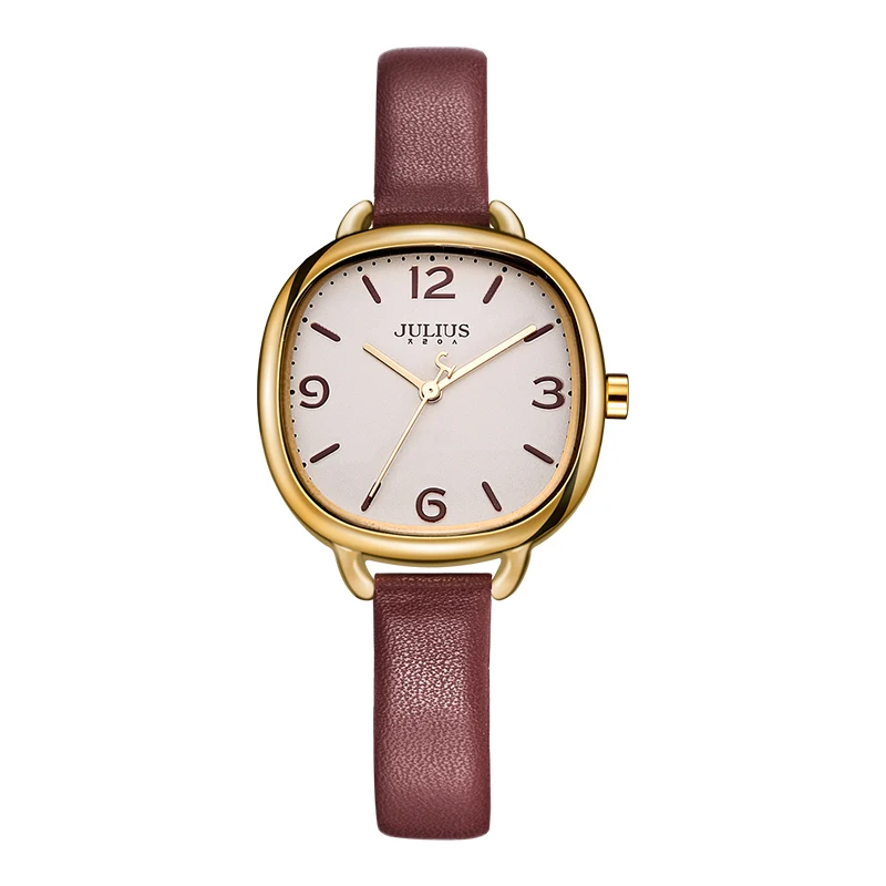 Наручные часы JULIUS с браслетом Love женские модные наручные кожаным ремешком Montres