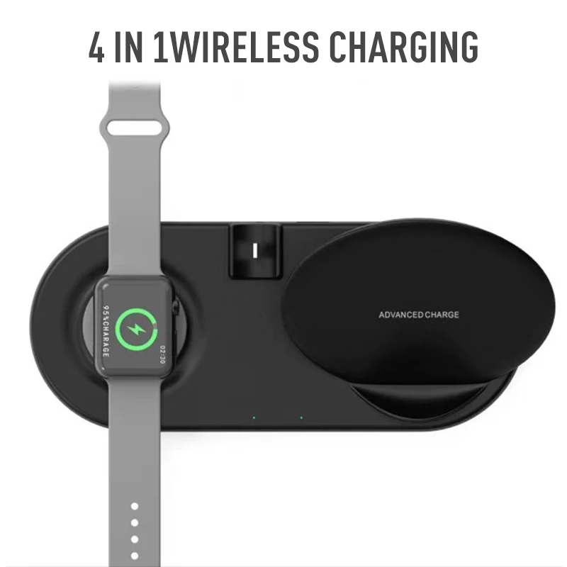 

5 in 1 Qi fast for samsung iphone xiaomi huawei oneplus phone for smart watch Wireless fast Charger Charging station dock stand