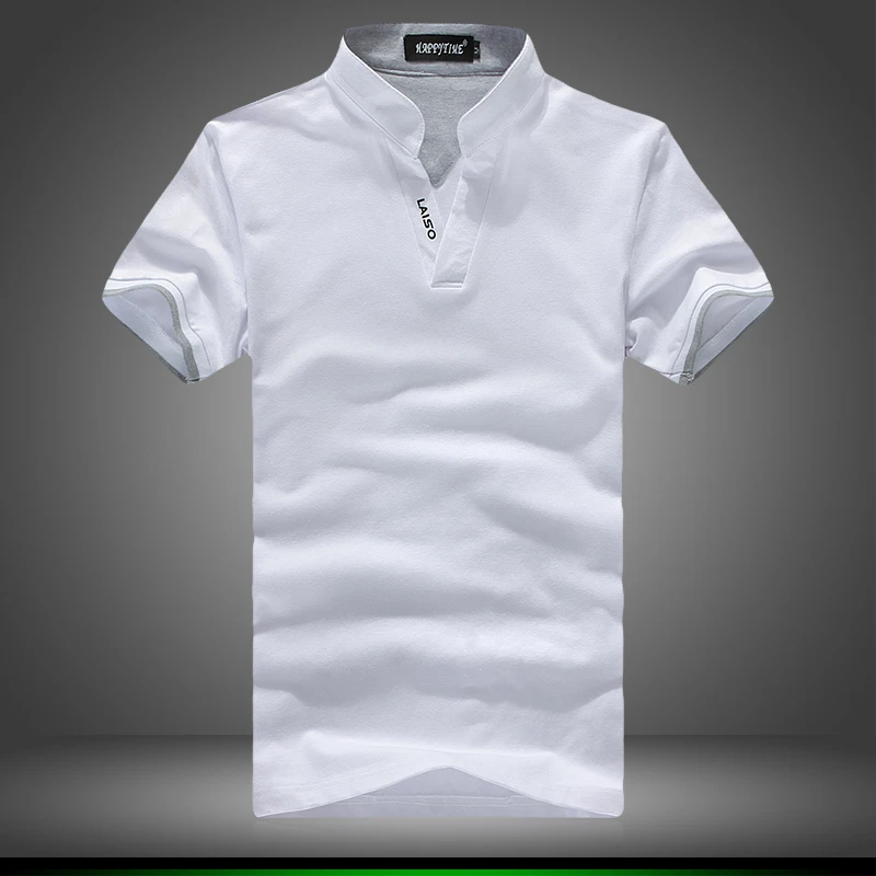 Men/'s Fashion Slim Fit Short Sleeve Polo Shirt T-shirt Casual Tops Blouse White