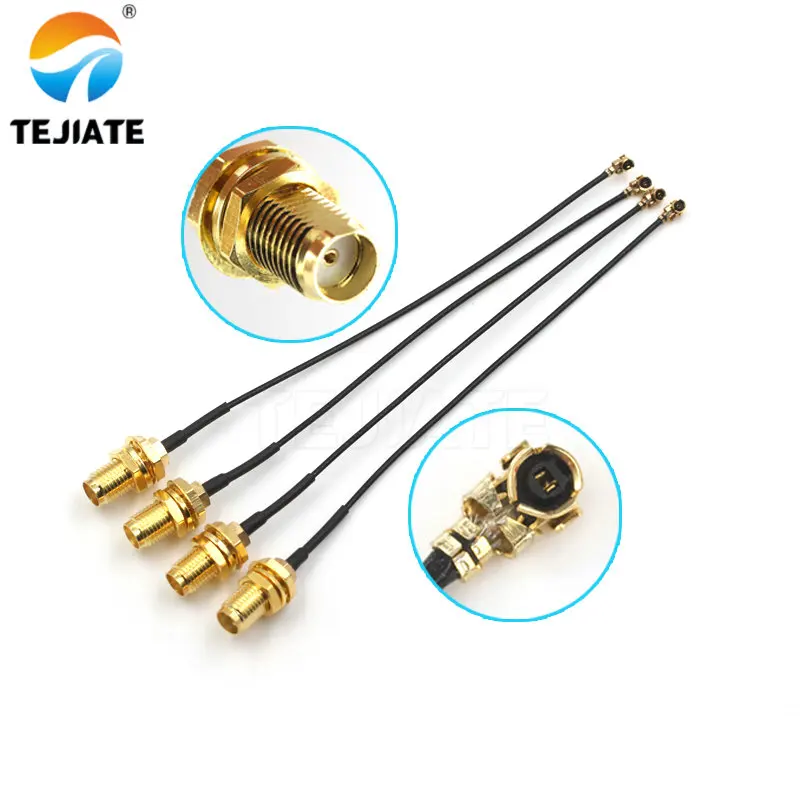 5-Pack SMA Female to uFL Antenna Coax Adapter Assembly with RG178 Pigtail Cable