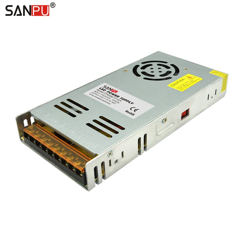 SANPU 24 V 15A источник питания 350 W 110 V AC/DC 24 вольт трансформатор 220 V 24 V светодиодный драйвер(замена MeanWell LRS-350-24 - Цвет: with SANPU Logo