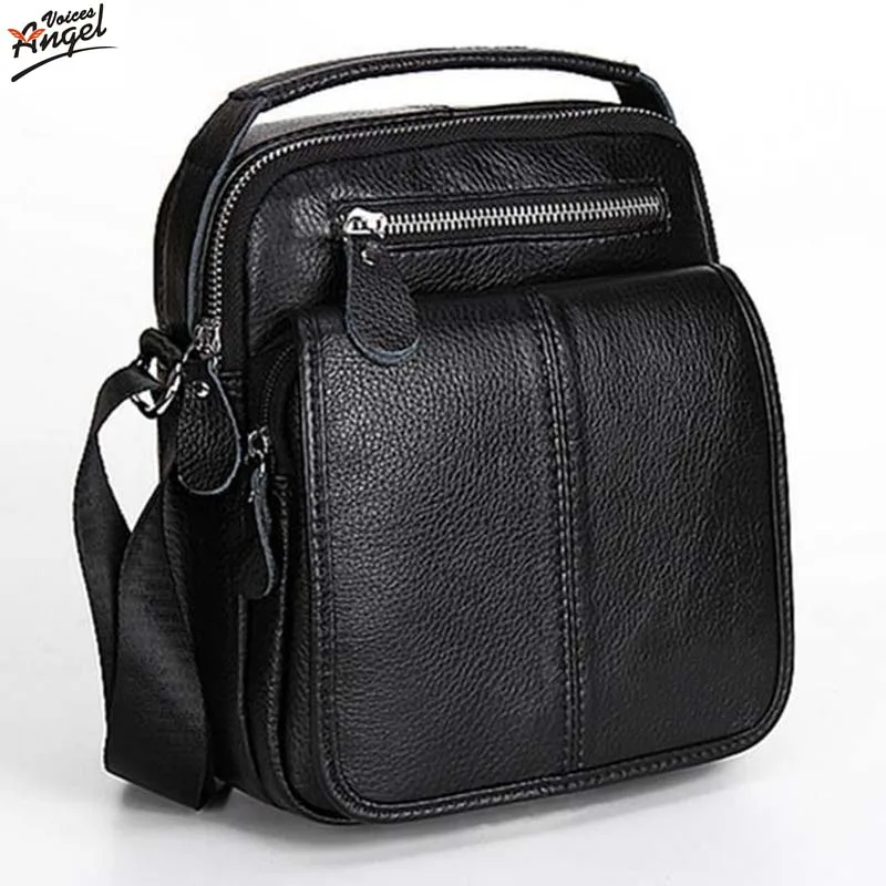 Fashion Genuine Leather Men's Messenger Bags Man Portfolio Office Bag ...