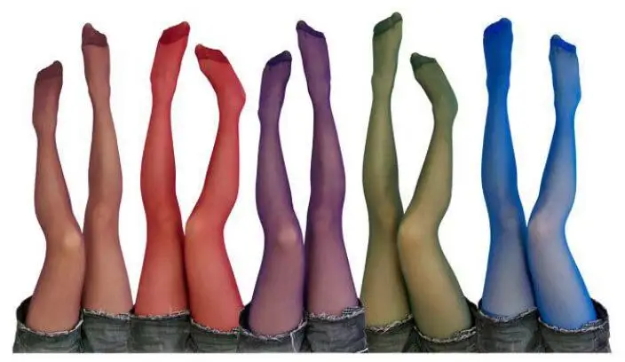 Женские сексуальные модные прозрачные бархатные колготки ярких цветов колготки 1PQP QQ093