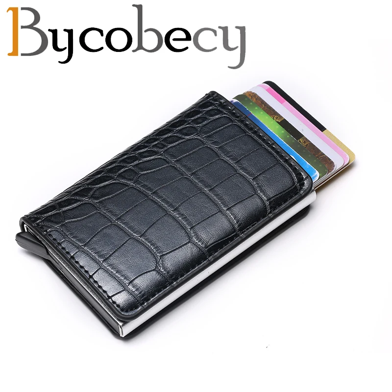 Bycobecy бизнес чехол для удостоверения личности мужчин держатели кредитных карт