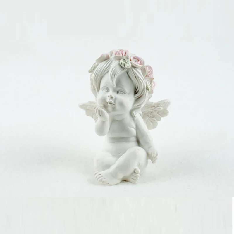 PRZY формы для мыла свечей глины милый ангел 3d цветок ангелов две силиконовая форма