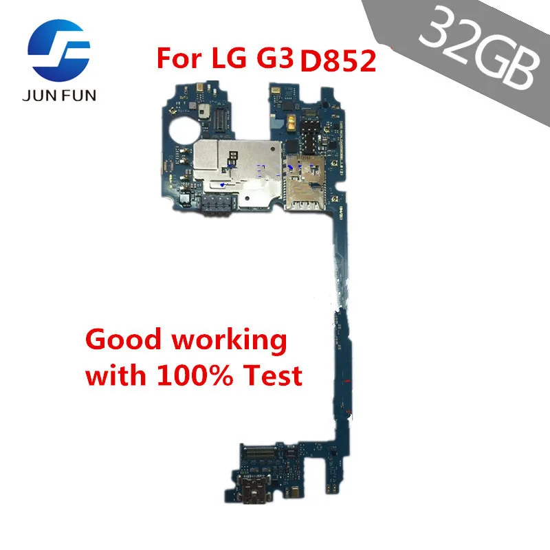 Бренд JUN FUN разблокирована 32 Гб работать для LG G3 D852 материнская плата оригинал