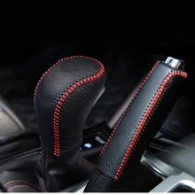 Для hyundai Creta покрытие на коробку передач и Шестерни головные уборы, внутренний Стиль кожа ручной работы для включения и выключения 2 шт./компл