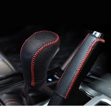 Para Hyundai Creta de Cobertura Do Travão de mão & Gear Alavanca de Câmbio Cabeça Covers Estilo Interior De Couro Mão-costurado 2 pçs/set 2014-2018