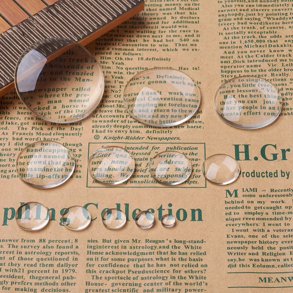5 cristal cabuchons 40mm claro transparente redondo glascabochons ~ 40 x 8,5mm