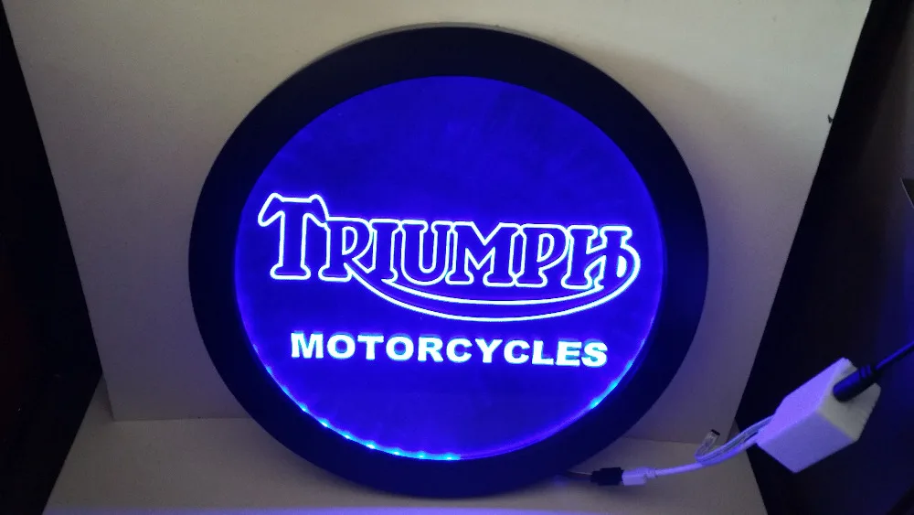 Tr04 Триумф мотоциклы rgb led нескольких Цвет беспроводного управления Пивной бар PUB клуб неоновая вывеска специальный подарок