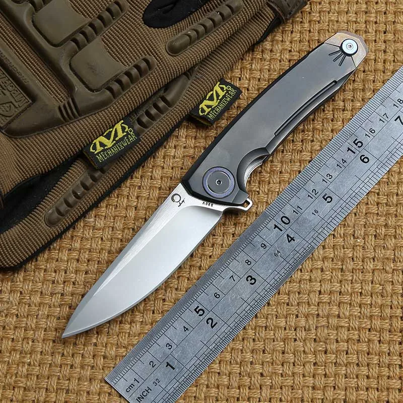 

DICORIA Greyhound tactics folding knife ball bearing S90V blade ZAlium handle camping hunting outdoor Survival knives EDC Tools