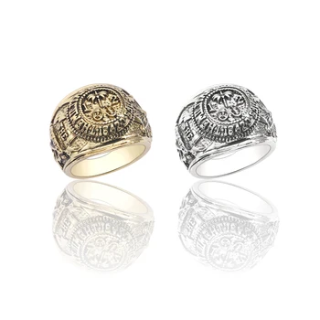 

Best Seller Ring Men Movie Jewelry House of Cards Vintage Swirl Alloy 2 Colors Engraved Rings For Women Bronze Rings Gift