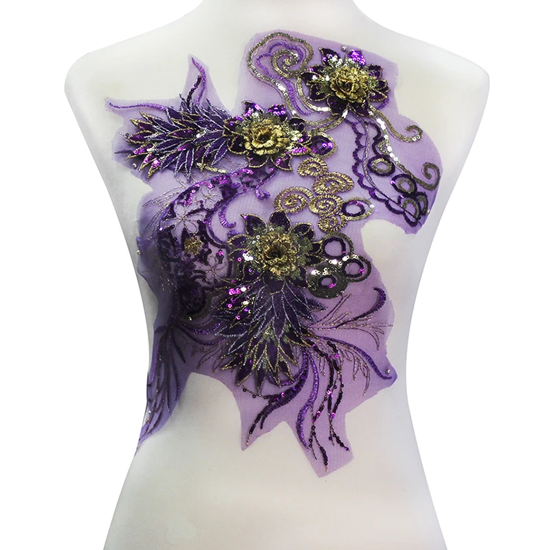 5 шт. Кружевная аппликация для вышивки с блестками|embroidery applique|sewing goldapplique embroidery |