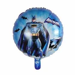 50 шт. хит продаж Бесплатная доставка 18 дюймов круглый Бэтмен мультфильм фольга воздушные шары для дня рождения Детские игрушки оптовая