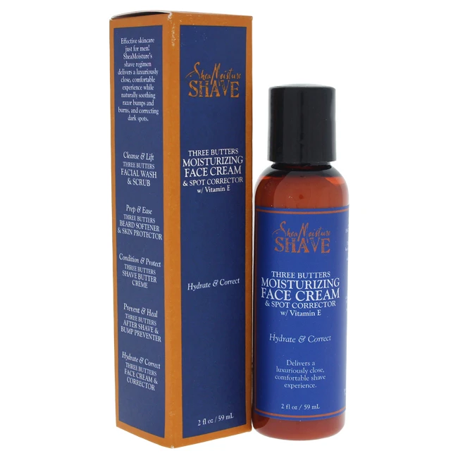 Three Butters Moisturizing Face Cream & Spot Corrector by Shea Moisture for Men - 2 oz Cream