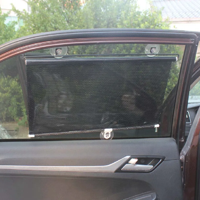 

Universal Car Sunshade Curtain Rear Side Window Front/Back Windshield Sun Block Blinks Black Cover Suction Cup Cars Accessories