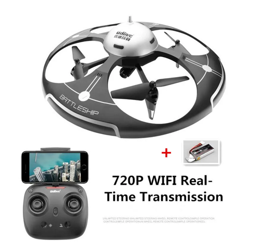 Отношение провести WI-FI реального времени дистанционного управления Радиоуправляемый Дрон I550HW 2,4 г 720 P камеры двойной контроль парение RC вертолет игрушка НЛО - Цвет: Black with 1battery