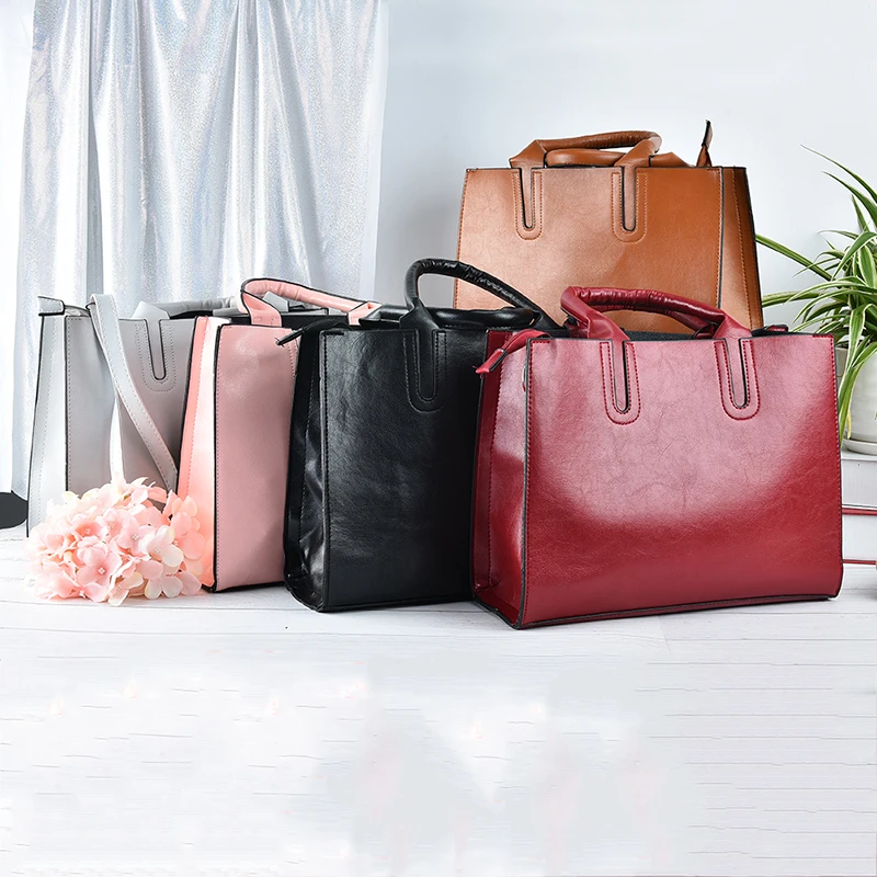 

1pc Large Capacity Ladies' Handbag Shoulder Bag Simple Genuine Leather Handbag