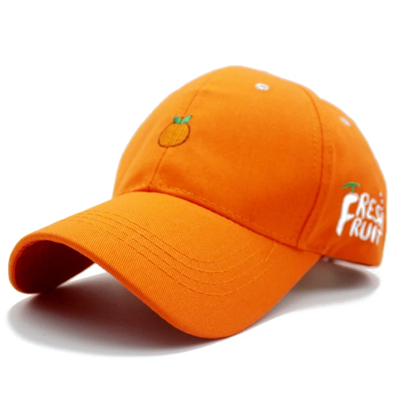 Cycling Cap Peaked Hat Fruits Embroidery Unisex Women Baseball Hats Hip